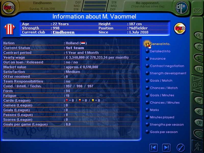 Director of Football retro game