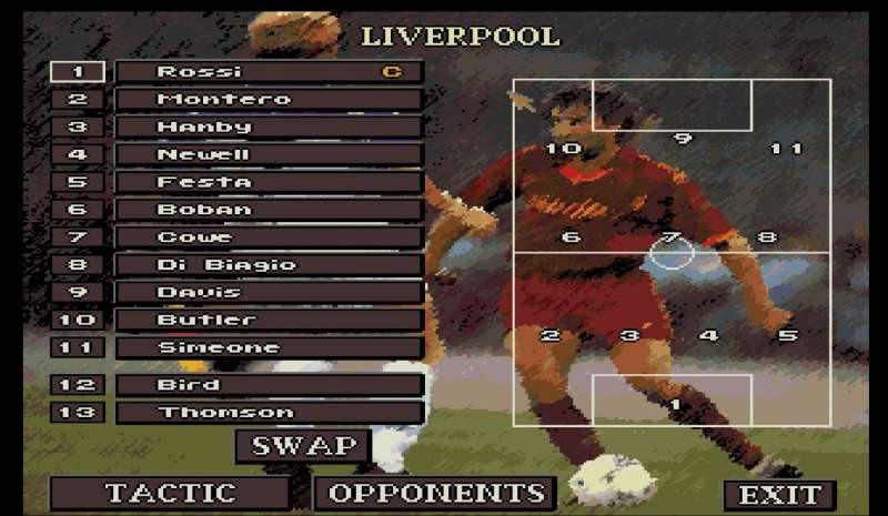 Euro League Manager retro game