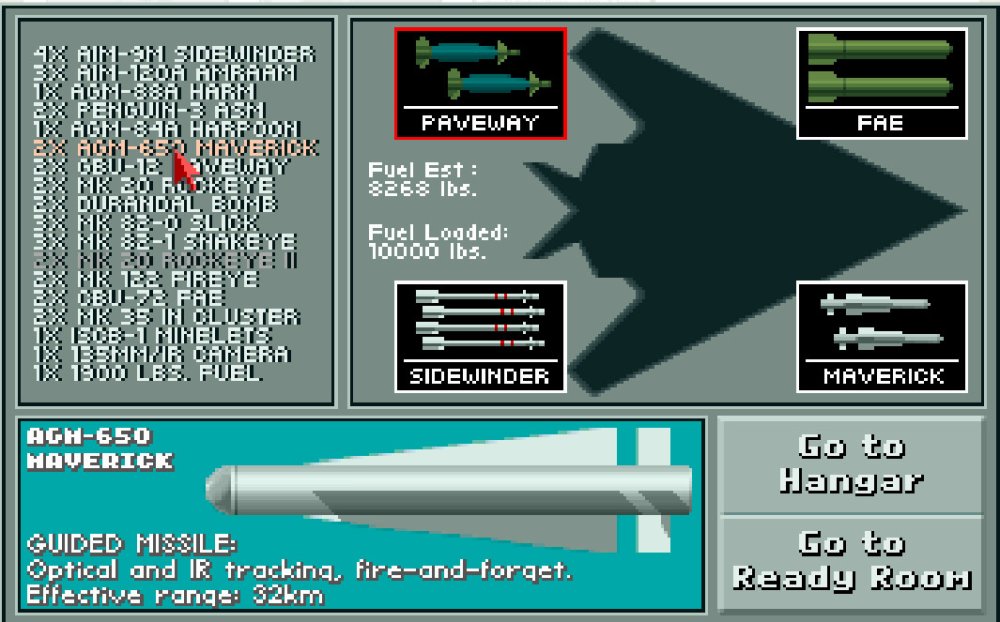 F-117 Stealth Fighter retro game