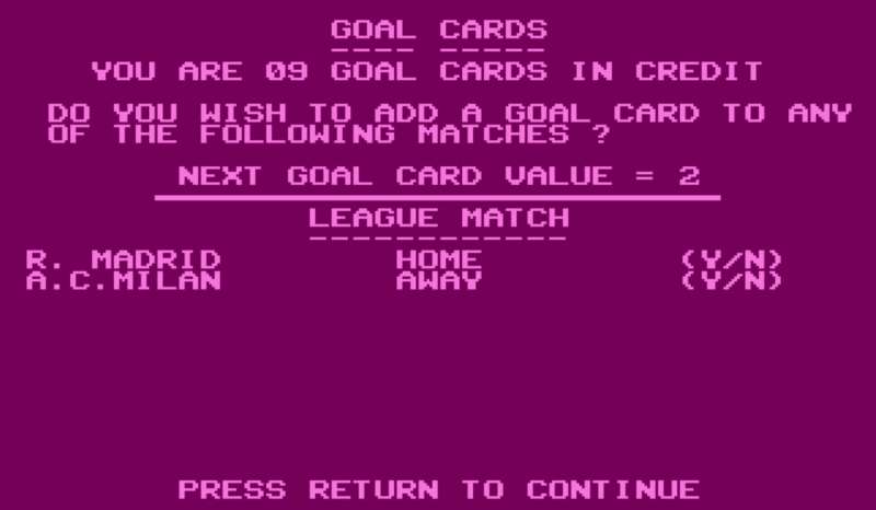 Footballer of the Year retro game