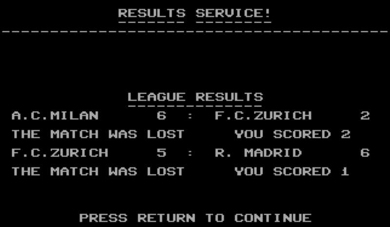 Footballer of the Year retro game