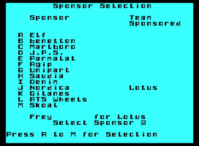 Formula One retro game