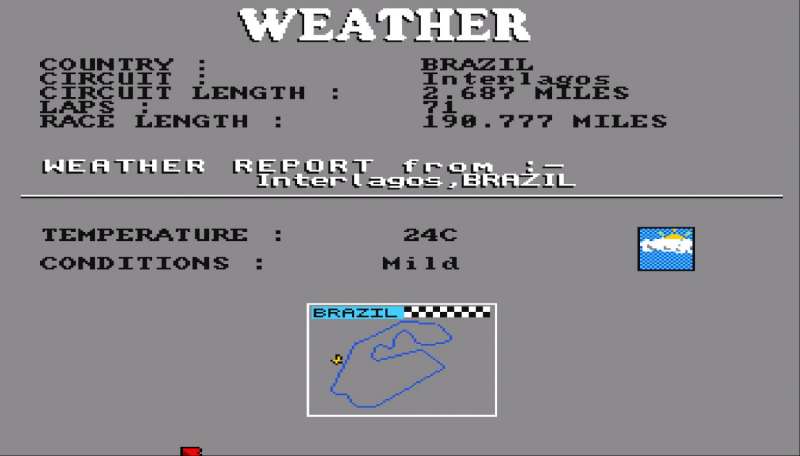 Formula One Challenge retro game