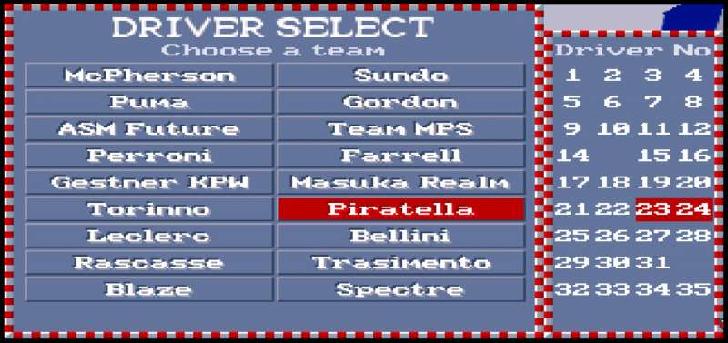 Formula One Grand Prix retro game