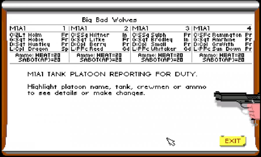 M1 Tank Platoon retro game