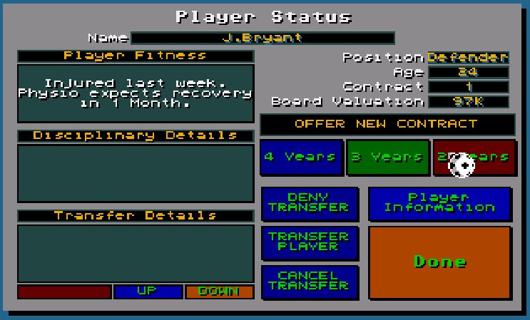 Player Manager retro game