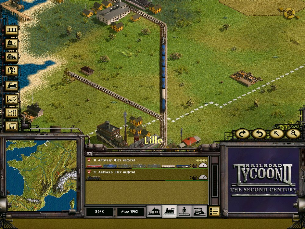 Railroad Tycoon II retro game
