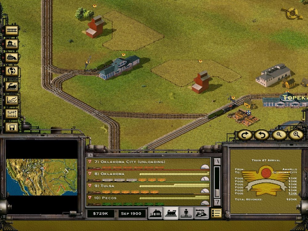 Railroad Tycoon II retro game