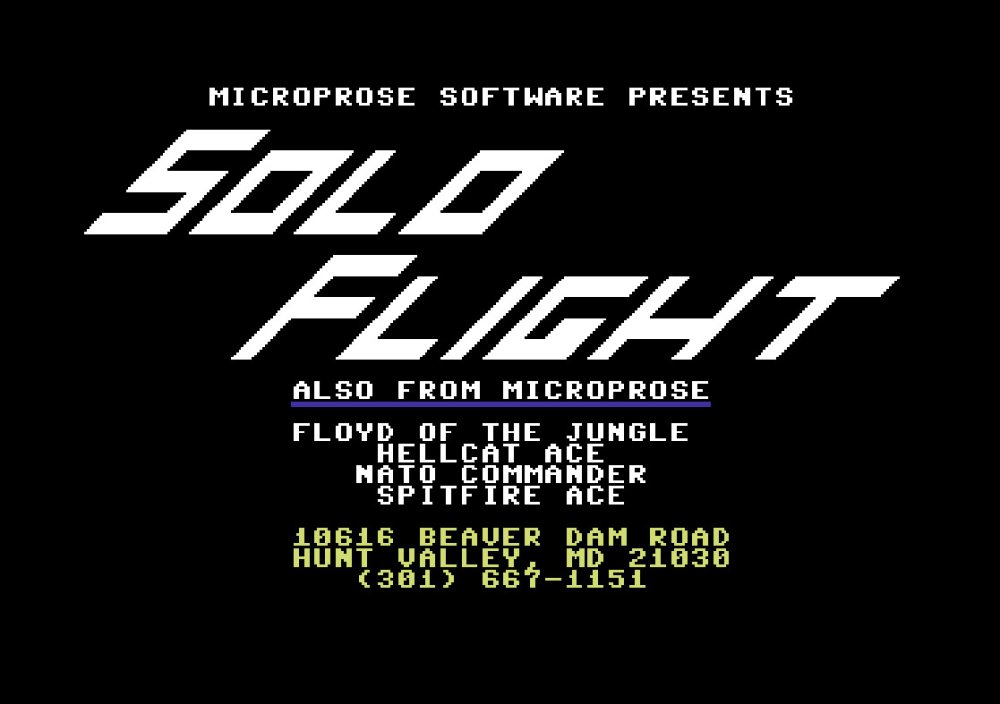Solo Flight retro game