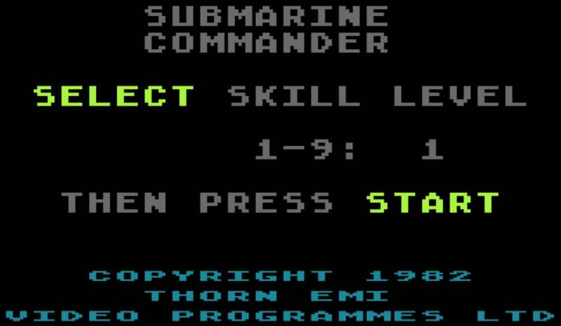 Submarine Commander retro game
