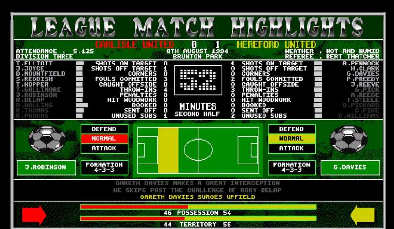 Top of the League retro game