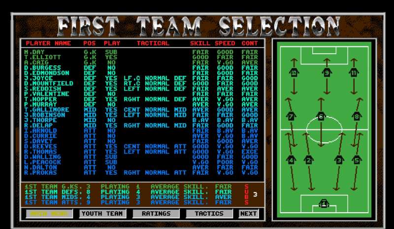 Top of the League retro game