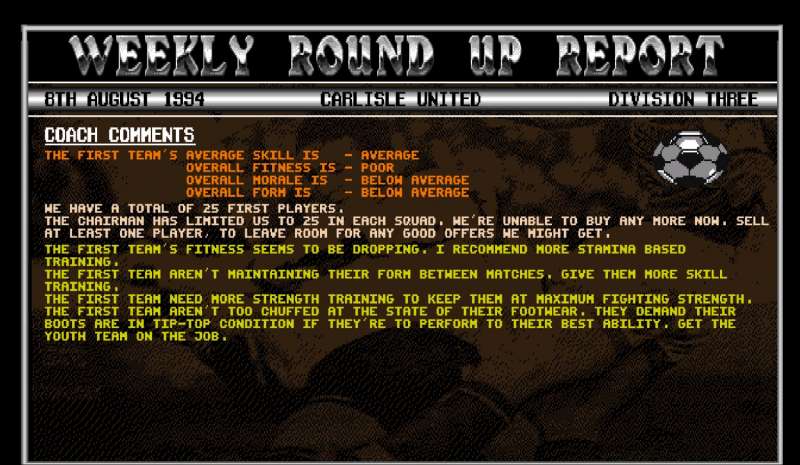 Top of the League retro game