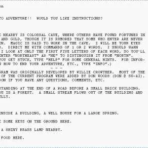 Colossal Cave Adventure retro game